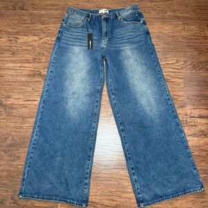 Fashion Nova Chelsea Baggy Drop Waist Wide Leg Jeans NWT – Size 13